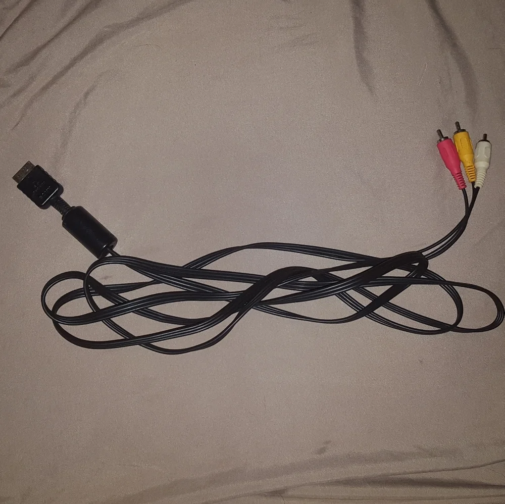 OEM Sony PS2 AV Adapter PlayStation 2 Video Cable Yellow Red White